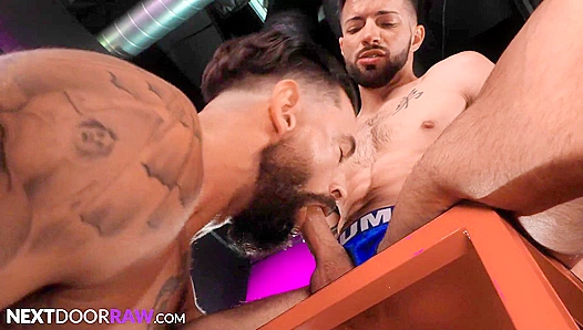 Bearded Badass Dominates Tatted Muscle Twink – Rough Gay Sex Scene – Case Everette