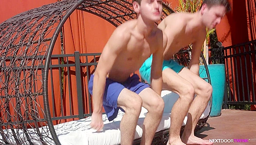 Scott Finn Claims Two Horny Twinks in Wild Bareback Foursome Fun – GayPornHub