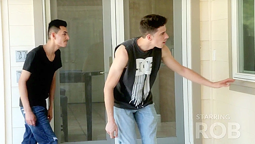 Next-Door Twinks Explore Pleasure in Their First Hot Threesome – 18+