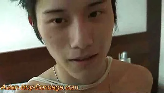 Bound Broken: Cute Asian twink 18+ Overwhelmed by Rough BDSM Blowbang