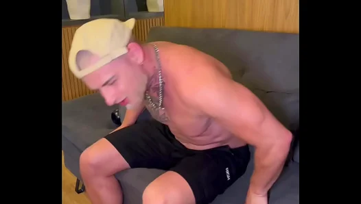 Caught in the Act — Huge Horny stud jerks off hard—Big cock reveal! – 18+