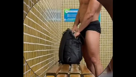 Caught in Action: Security Gets Blowjob from Gym Hunk in Lockers – Steamy AF