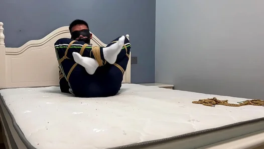 Ebi-Bound in White Socks Whimpers for More – GayBondage 18+