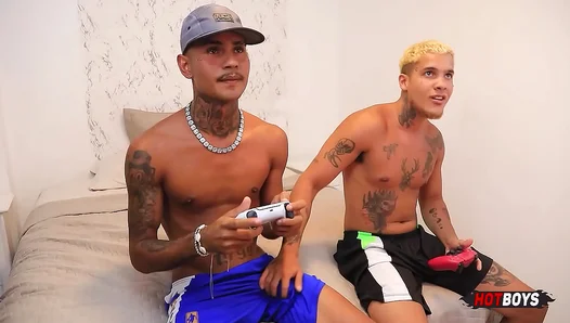 Game Over? Not Yet—Blowjob Heat Ignites Between Inked Bros – HotGayAction