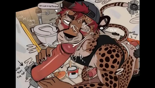 Feral Furry Fun: Steamy Glory Hole Action in Public Restrooms – HotYiff 18+