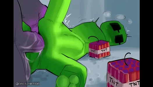Furry Jailer Dominates a Tight Little Creeper Boy – HornyGayGames 18+