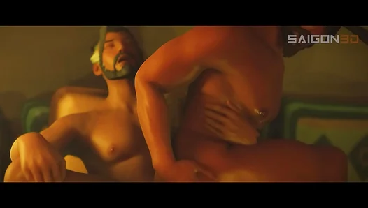 Cassidys Burning Desire: Steamy 3D YAOI Action in Overwatch 2 – 18+