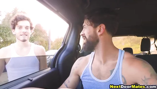 Tattooed Hitchhiker Dominates Stranger in Wild Backroad Encounter – Bareback Fun