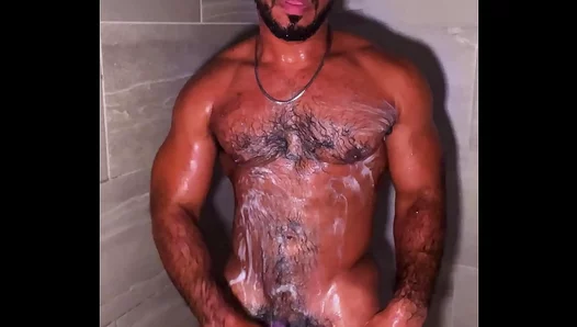 Muscle Latino Jerks Huge Uncut Dick in Steaming Shower Session – TinyGays 18+