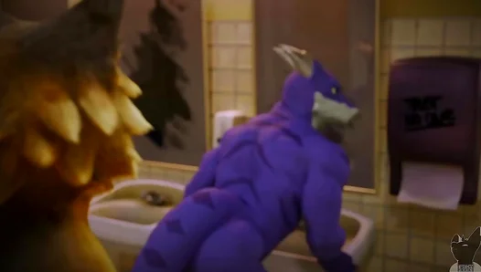 Steamy Furry Duo: Deep Throat Blowjob Ass Play in the Shower – NaughtyFun 18+