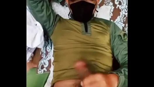 Hunk in Uniform Moans Loud While Jacking Off – Hot Gay Muscle Solos