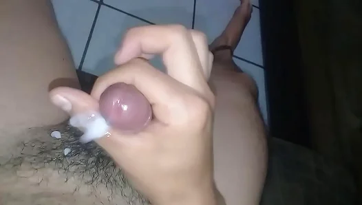 Jacking Off Hardcore, Cream Splatters in Steaming Solo Session – NaughtyMilkPlay