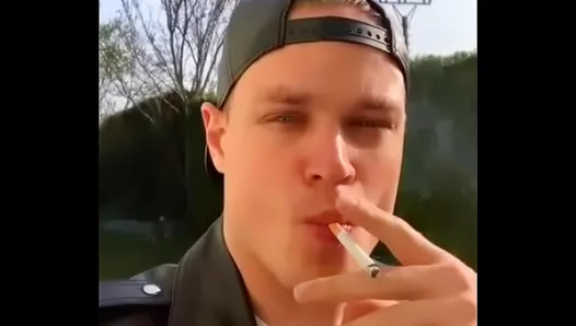 Smoke-Filled Temptation: Seductive Solo Blowjob Fuels Horny Desires – GayXXX 18+