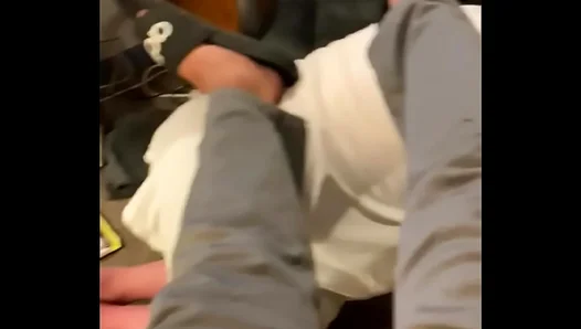 Submissively Serves as James Human Footstool — PowerTrip 18+