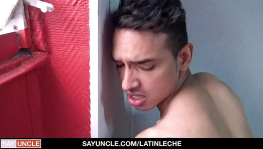 Young Latino 18+ Gets Off on Hot Shower Blowjobs from Mature Stud – Straight for Pay