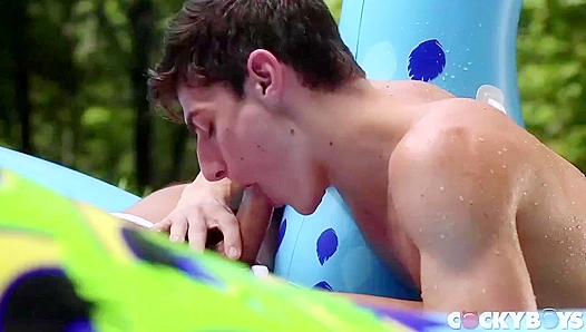 Aiden Ward Nico Leon Heat Up the Poolside with Hot Ass Play – CockyBoys 18+