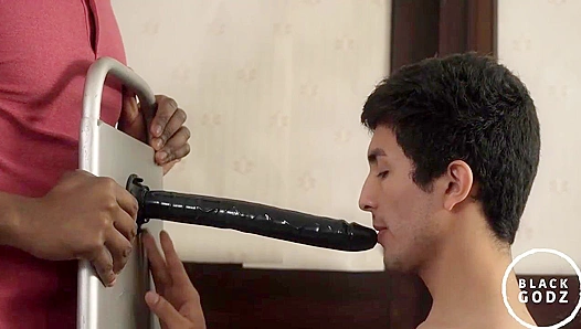 Inaki Swallows Huge Black Cock Raw — Naughty Twink vs. Powerful BBC – BlackDickMastery