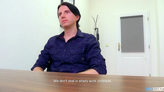 Blonde Twink Gags on Load After Intense Anal Session – DirtyScout 18+
