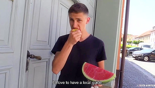 Watermelon Gets Him Wider: Raw Stretch for Virgin Ass – XXXGay 18+