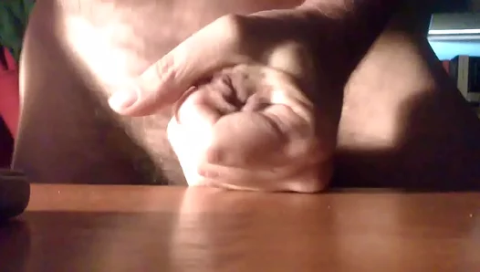 Hard Hands Work Magic Until Thick Cum Splatters Across the Desk – AmateurGayPorn