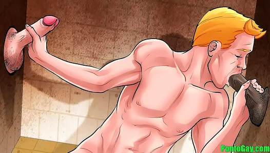 Steamy Prison Blowjob Through the Wall – Hot Inmate Glory Hole Action – 18+