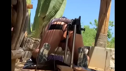 Crossdressers Garden Delight: Rough Anal Play Under the Sun – Amateur Sissy Pleasure