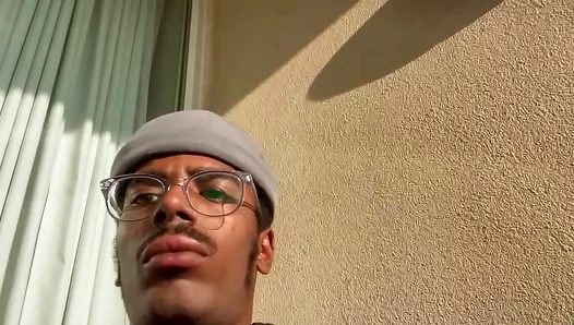 Balcony Blowjob Bliss: Solo Guy Jerks Off With Stunning Skyline Views – 18+