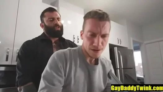 Raw Passion in the Kitchen: Markus Dominates His Young Twink – Steamy StepDaddy Energy 18+