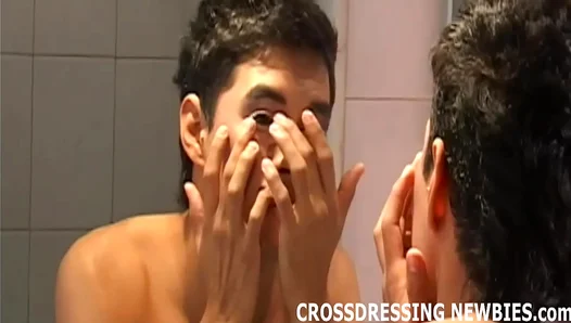 Sissy Twink Drenched in Pleasure from Hot Anal Blowjob Action – 18+