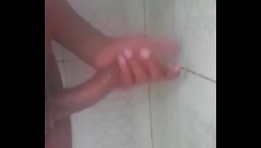 Soaping Up That Thick Black Cock In the Steamy Shower – HotGayScene 18+
