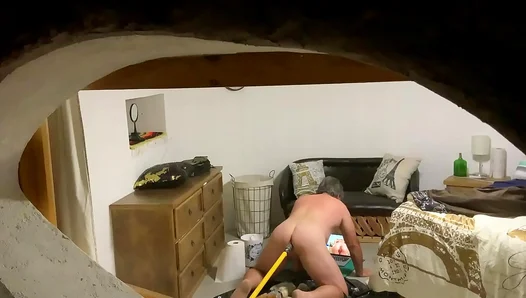 Caught Red-Handed: Sneaking a Peek at This Flustered Sissys Solo Session – StealthyGay POV