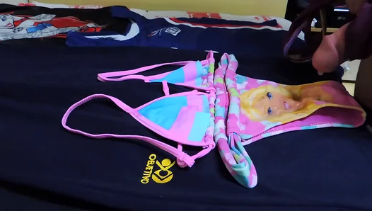Blasting Cream Across Barbies Soaked Lace Bikini — Wild Fetish Fun 18+