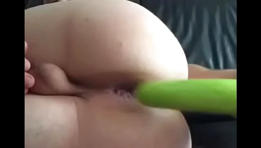 Fresh Slick Fun: Cucumber Anal Play Gone Wild – Amateur Twinks 18+