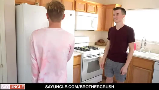Stepbrothers Drop Games for Hot Gay Makeout Session – Kitchen Heat Unleashed