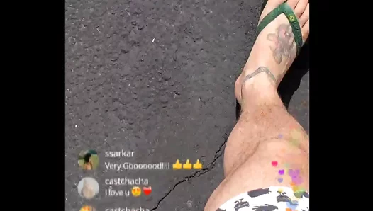 Worshiping Massive Cock Under Open Sky: Sensual Foot Tease – HotGayMoments 18+