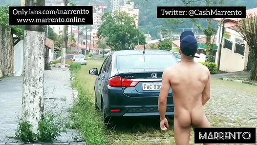 Marrentos Huge Dick Sparks Outdoor Lust – Steamy Gay Street Tease – 18+GayPorn