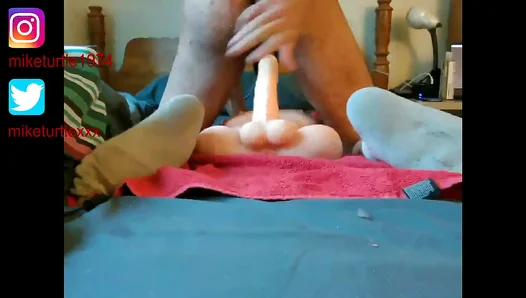Big Stud Takes Massive Black Dildo Ride – Loud Moans in Hot 12-Min Scene