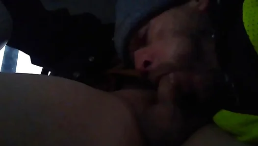 Moaning StepDaddy Blasts Load After Eager Blowjob in Daytime Rendezvous — Amateur Gay