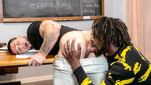 Devin Trez Aspen Ramp Up Steamy Gay Sex Action in Hot Classroom – IconMale