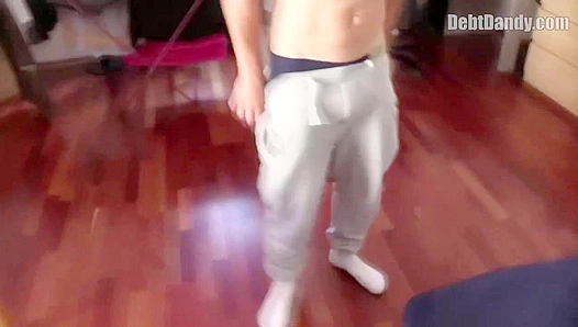 Blonde Hunk Begs for Thick Cock — Dominated by Ruthless Debt Collector – 18+