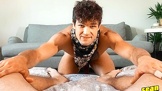 Curly Brunette Takes Control: Hot POV BJ Anal Ride – Sean Cody Debut