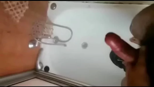 Post-Gym Glory: Solo Shower Stroke to Thick, Creampuff Finish – 18+