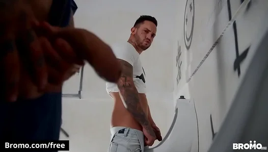 Tattooed Hotties Go Wild Fucking At The Urinals – Steamy Public Encounter