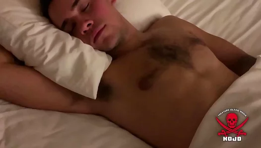 Sleepy Otter Gets Lost in Pleasure During Hot Guy-On-Guy handjob Action – 18+