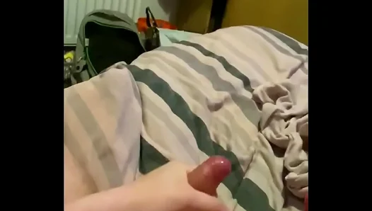 Massive Hard-on On Display: Horny Stud JERKS OFF In Bed – HotGayPorn 18+