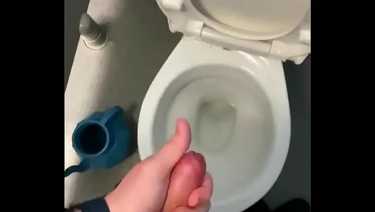 Hard-on Explodes Mid-Masturbate in Steamy Public Bathroom Stall — HotLoadXXX 18+