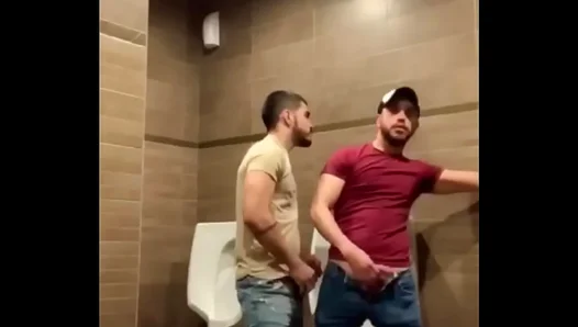 Steamy Bathroom Hookup: Two Hot Guys Get Wild – Public Gay Fun 18+