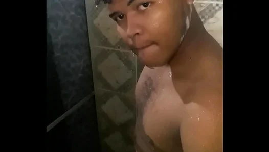 Teen Takes Massive Hardcock Deep in Steamy Bath—SoloGayX 18+