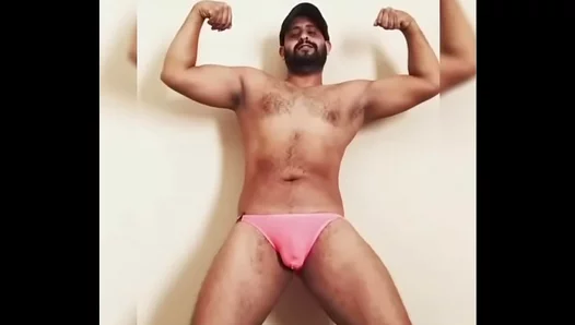Hairy Arab Stud Shows Off Massive Load in Snug Speedo – InstaHeat 18+