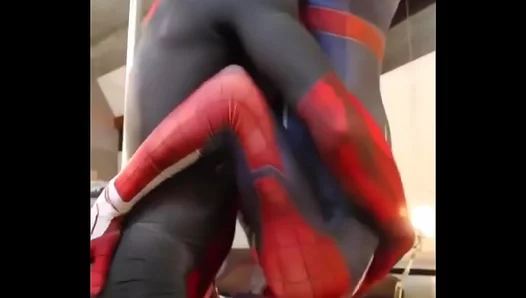 Spider-Mans Wet Blowjob Fantasy: Webbed Up Blowing Big Dick – 18+